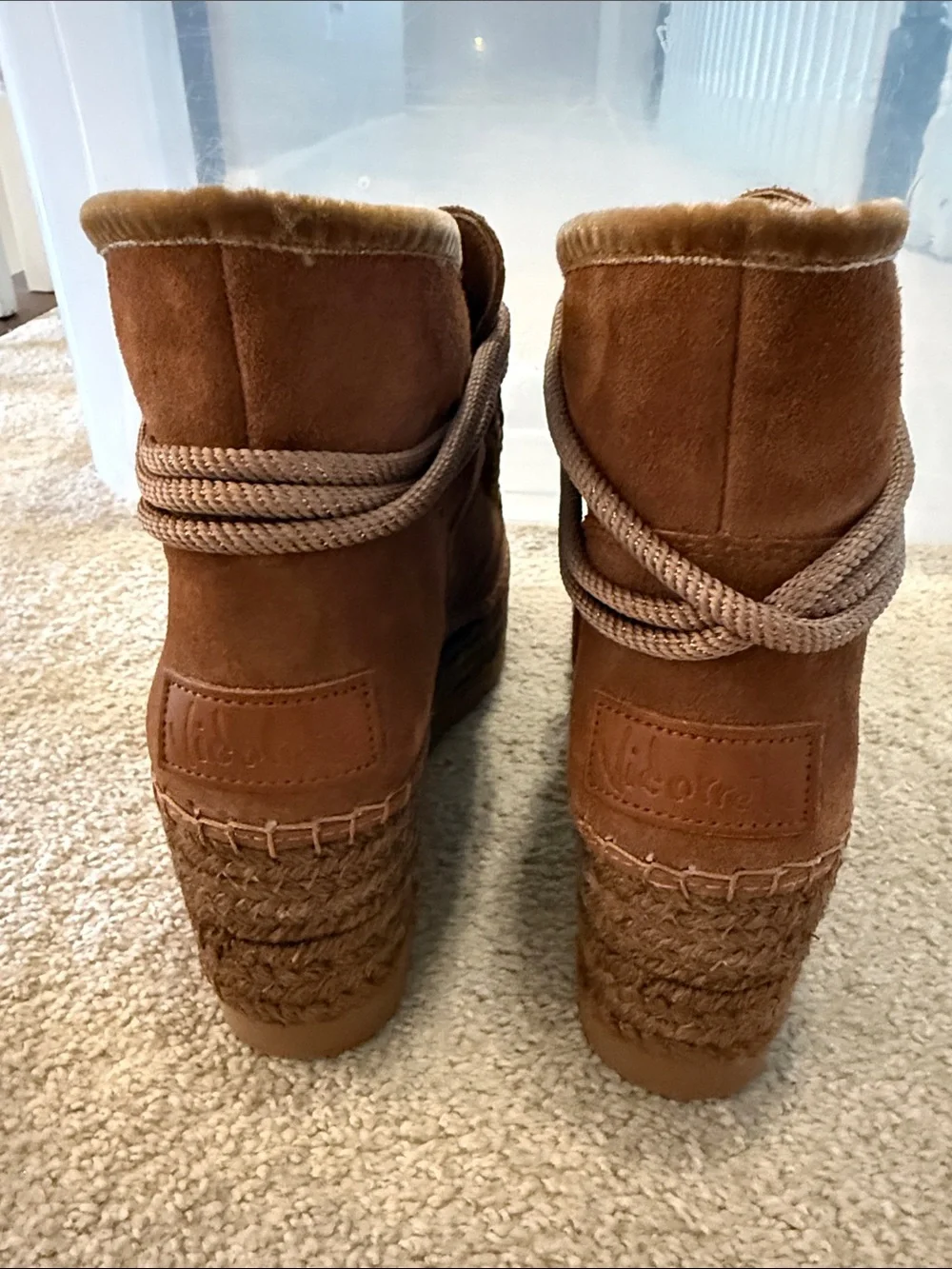 Women’s Brown Suede Platform Moccasin Shoes